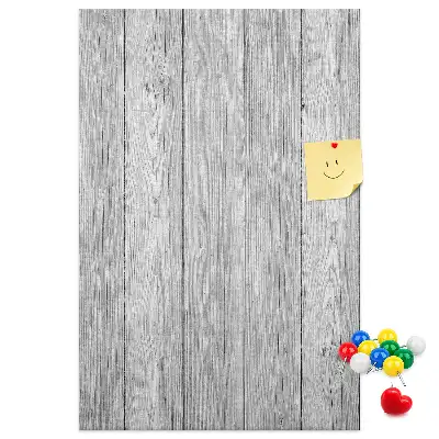 Korktafel mit Optik aus rohen Holzbrettern