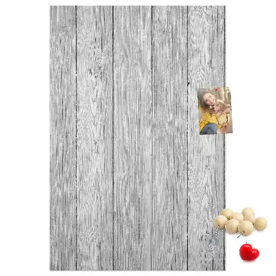 Korktafel mit Optik aus rohen Holzbrettern