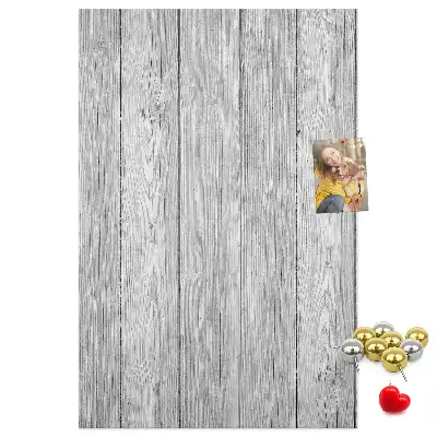 Korktafel mit Optik aus rohen Holzbrettern