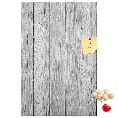 Korktafel mit Optik aus rohen Holzbrettern