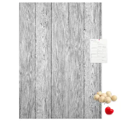 Korktafel mit Optik aus rohen Holzbrettern