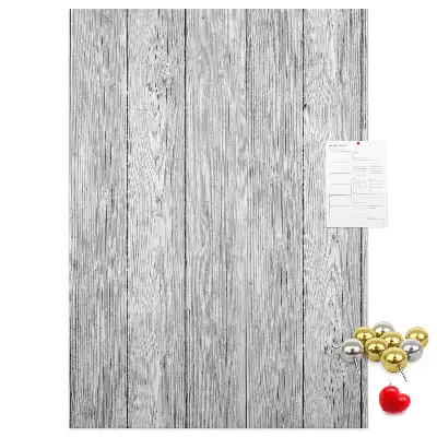 Korktafel mit Optik aus rohen Holzbrettern