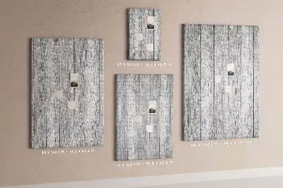 Korktafel mit Optik aus rohen Holzbrettern
