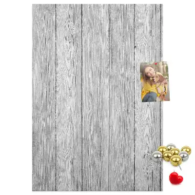 Korktafel mit Optik aus rohen Holzbrettern