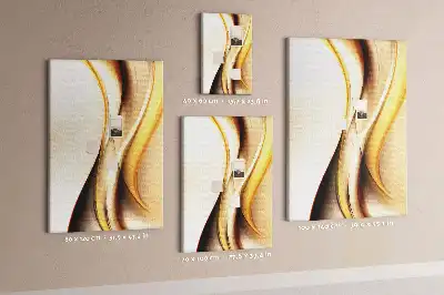 Korktafel mit abstrakter goldener Welle