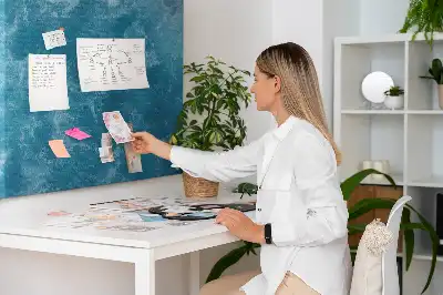 Kork-Pinnwand im Design Die Meerestiefen des Ozeans