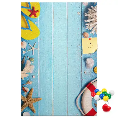 Korktafel Strandmerkmale