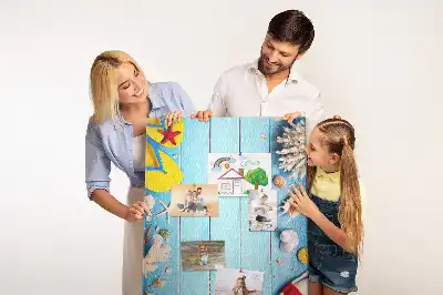 Korktafel mit Strandmotiv
