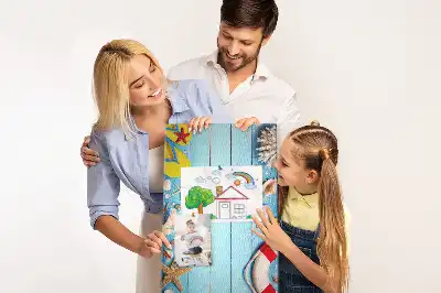 Korktafel mit Strandmotiv