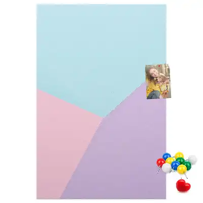 Korktafel mit Pastellmuster