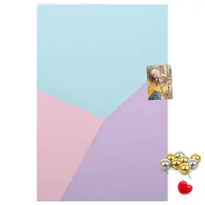Korktafel mit Pastellmuster
