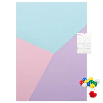 Korktafel mit Pastellmuster