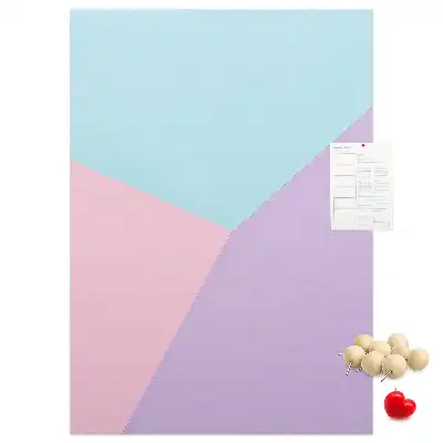 Korktafel mit Pastellmuster