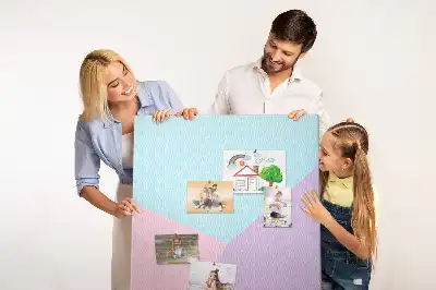 Korktafel mit Pastellmuster