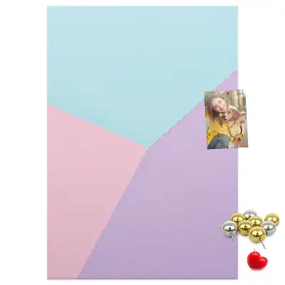 Korktafel mit Pastellmuster