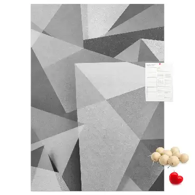 Pinnwand aus Kork mit geometrischer Komposition