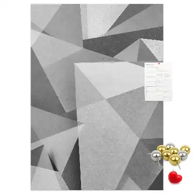 Pinnwand aus Kork mit geometrischer Komposition