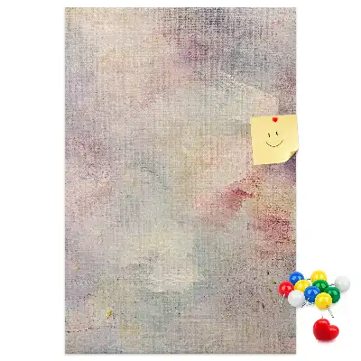 Korktafel verschüttete Farbflecken