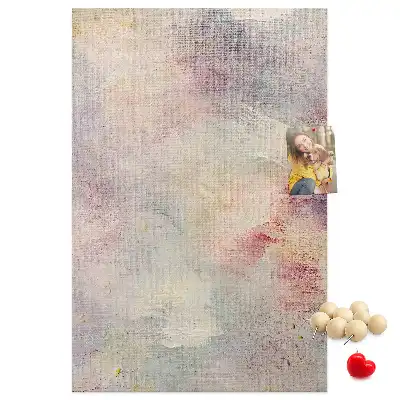 Korktafel mit Motiv verschüttete Farbflecken