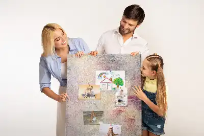Korktafel mit Motiv verschüttete Farbflecken