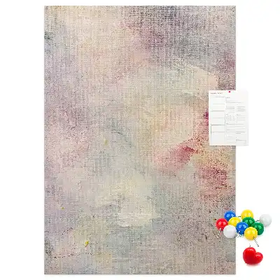 Korktafel mit Motiv verschüttete Farbflecken