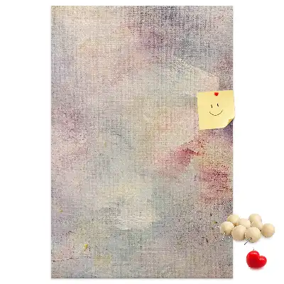 Korktafel mit Motiv verschüttete Farbflecken