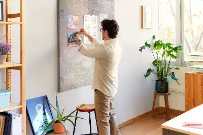 Korktafel mit Motiv verschüttete Farbflecken