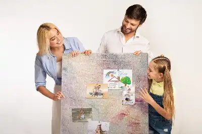 Korktafel mit Motiv verschüttete Farbflecken
