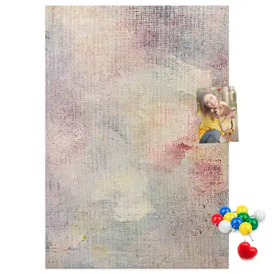 Korktafel mit Motiv verschüttete Farbflecken