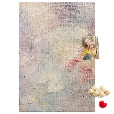 Korktafel mit Motiv verschüttete Farbflecken
