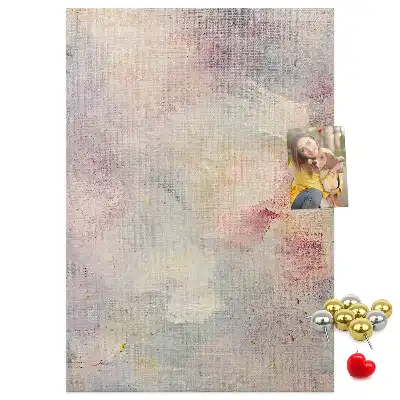 Korktafel mit Motiv verschüttete Farbflecken
