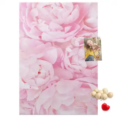 Pinnwand mit Sommerblumen-Motiv