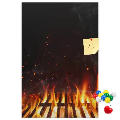 Korktafel Grillflammen