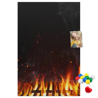 Korktafel Grillflammen