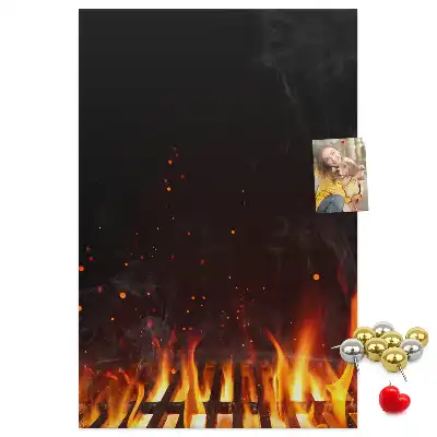 Korktafel Grillflammen