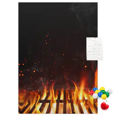Korktafel Grillflammen