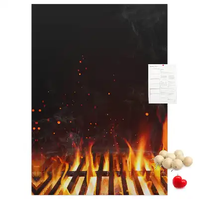 Korktafel Grillflammen