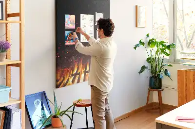 Korktafel Grillflammen