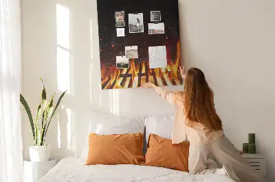 Korktafel Grillflammen
