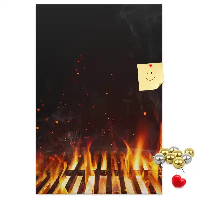 Korktafel Grillflammen