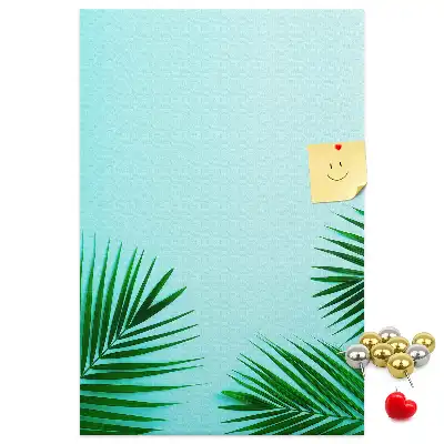 Pinnwand mit abstraktem Blattmotiv