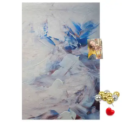 Korktafel mit abstraktem Gemälde-Motiv
