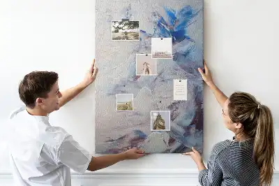 Korktafel mit abstraktem Gemälde-Motiv