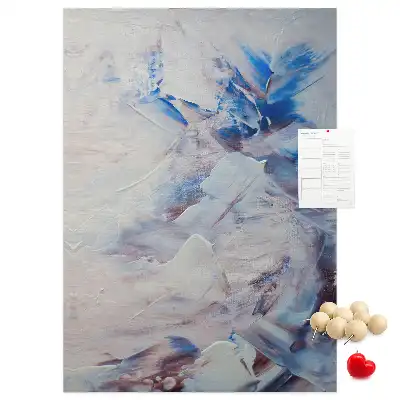 Korktafel mit abstraktem Gemälde-Motiv