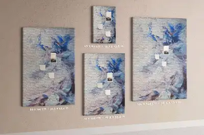 Korktafel mit abstraktem Gemälde-Motiv