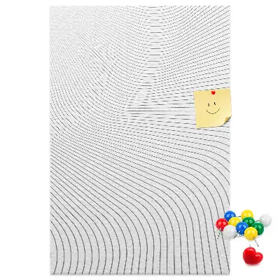 Korktafel mit grauen Linien