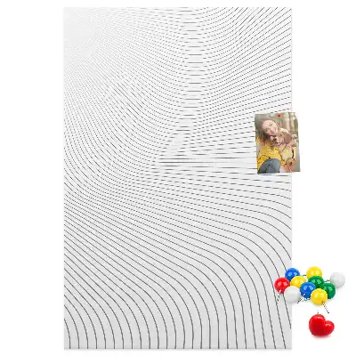 Korktafel Linien in Grau