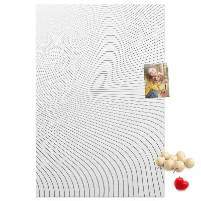 Korktafel Linien in Grau