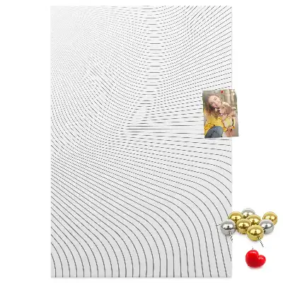 Korktafel Linien in Grau