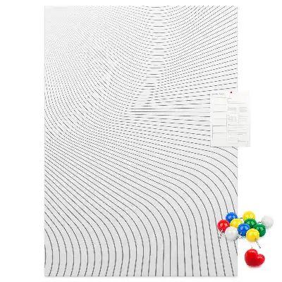 Korktafel Linien in Grau